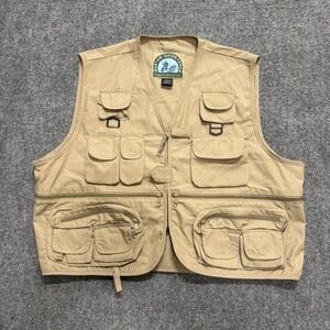 VTG Master Sportsman Fishing Vest Beige i Men's XL Outdoor Sportswear